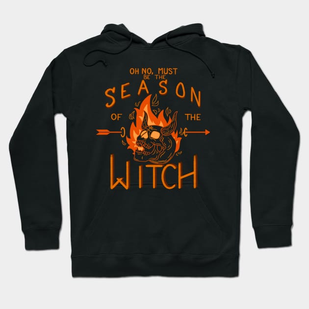 Season of The Witch (White Background) Hoodie by Wyyrmwood